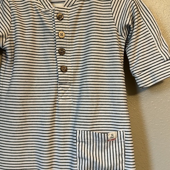Me & Henry gray  And White Stripe Romper​ - Picture 2 of 4